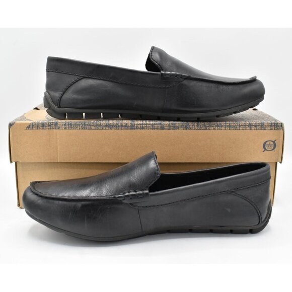 Born Mens Size 10 Liam Black Full Grain Leather Slip On Driver Loafers Shoes main image 9